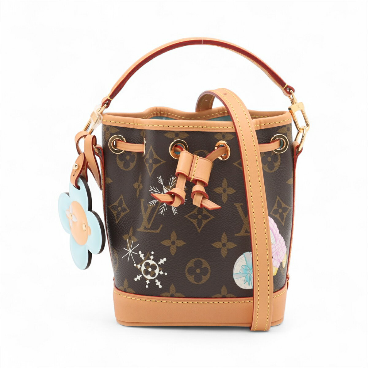 【中古】ヴィトン モノグラム ヴィヴィエンヌ ナノノエ M12221 ブラウン RFID反応あり(4)