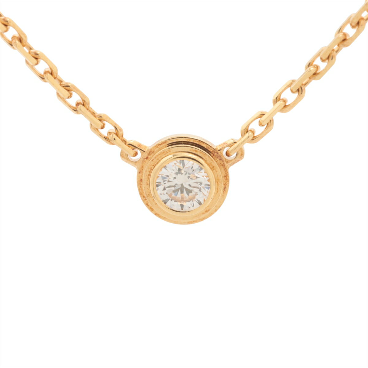 【中古】カルティエ ダムール XS ダイヤ ネックレス 750(YG) 2.2g