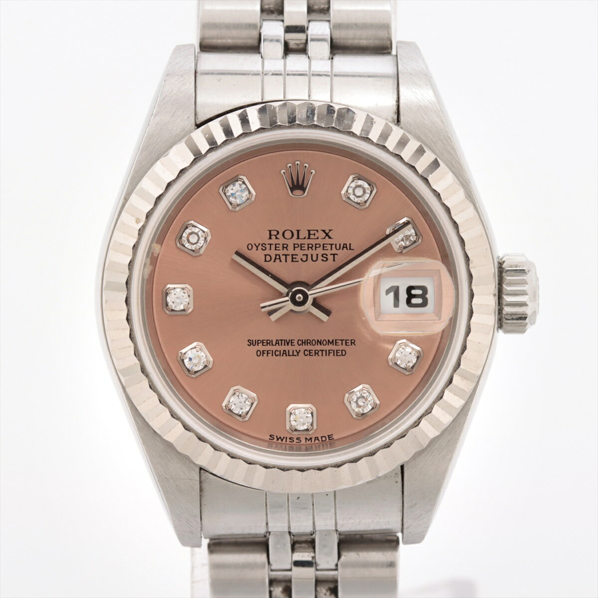 【中古】ロレックス レディ デイトジャスト 79174G SS×WG SS AT ピンク文字盤 あまりごま3
