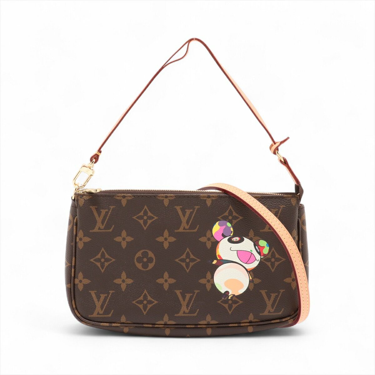 【中古】ヴィトン モノグラムパンダ ポシェットアクセソワール M51981 ブラウン(4)