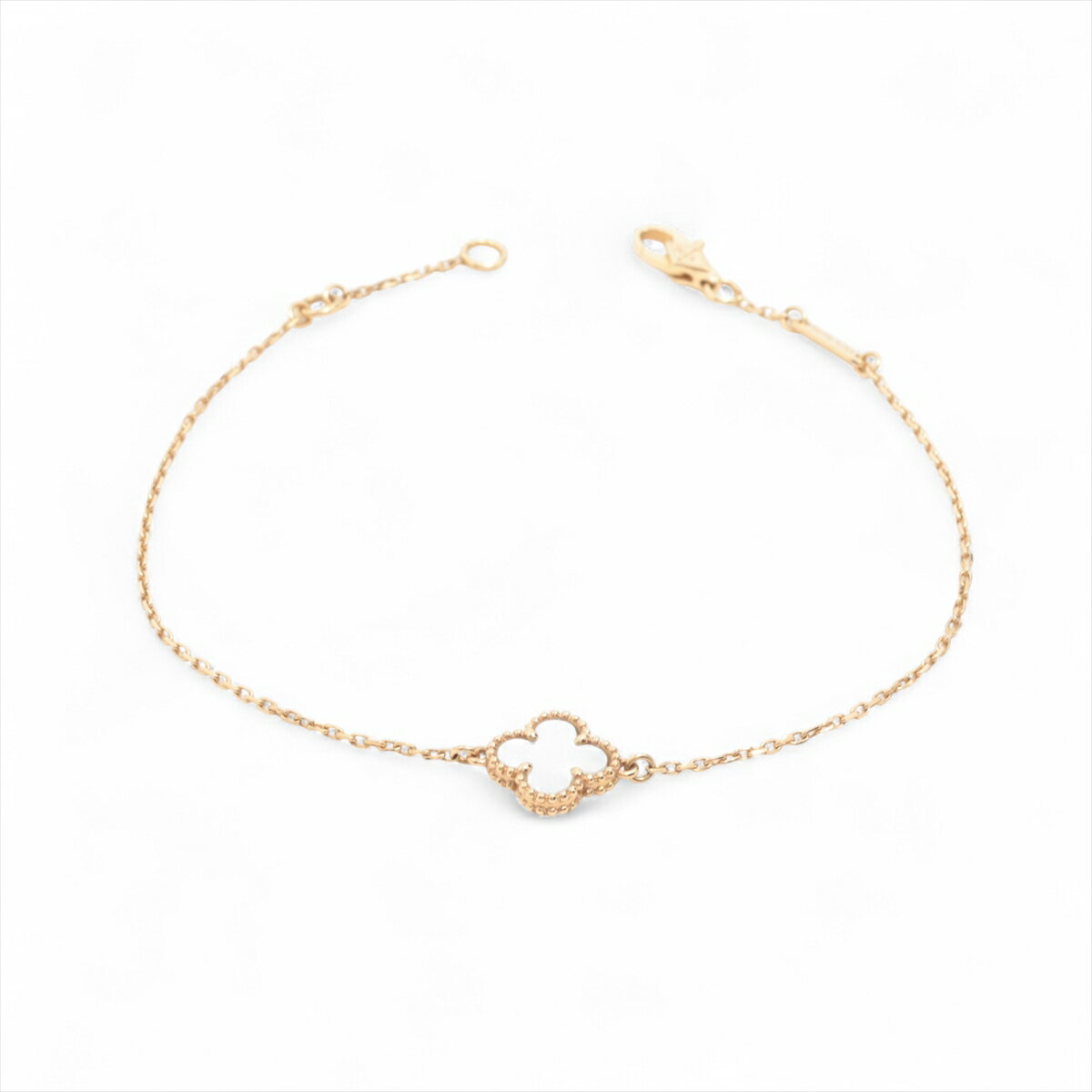 【中古】ヴァンクリーフ&アーペル スウィートアルハンブラ シェル ブレスレット 750(YG) 1.8g