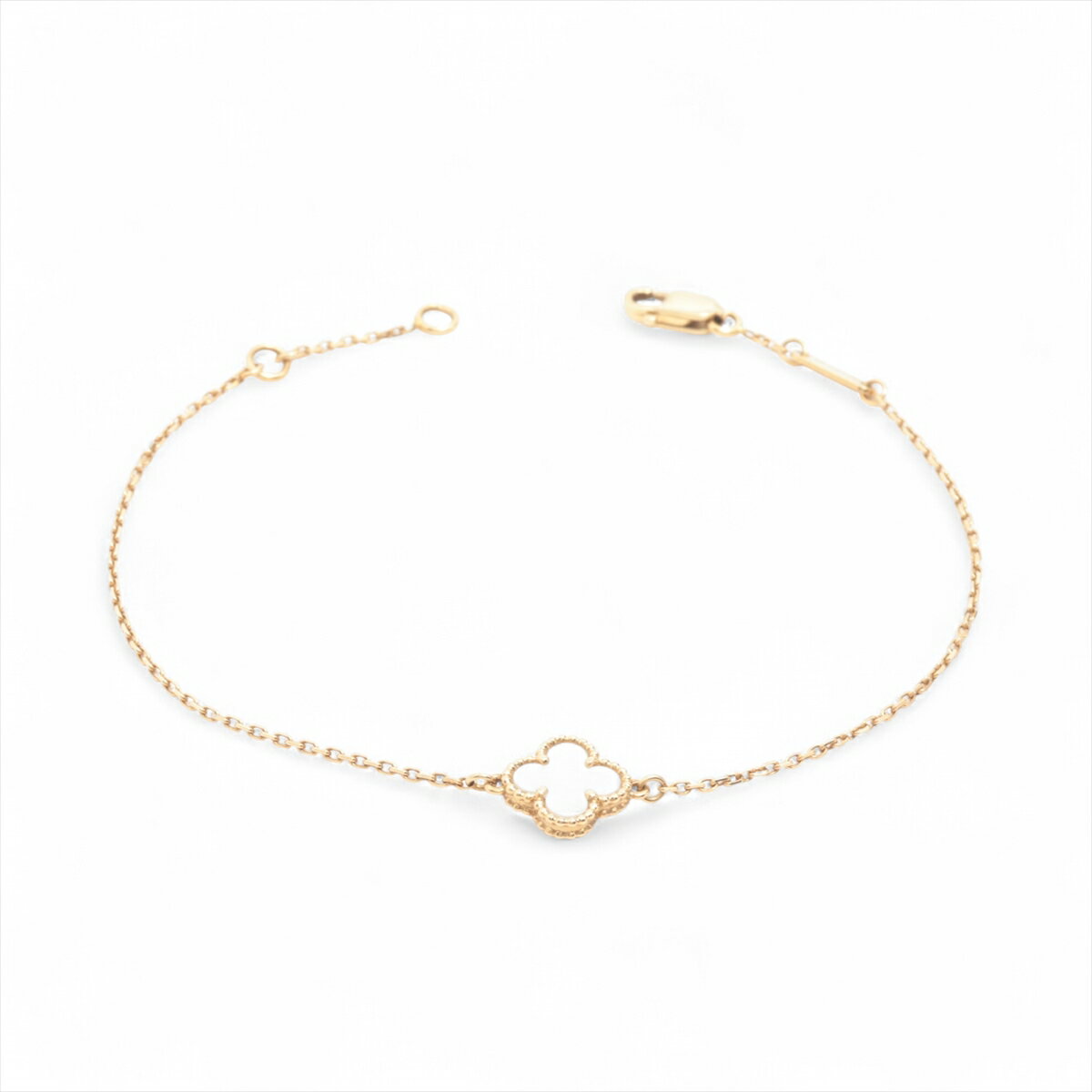 【中古】ヴァンクリーフ&アーペル スウィートアルハンブラ シェル ブレスレット 750(YG) 1.9g