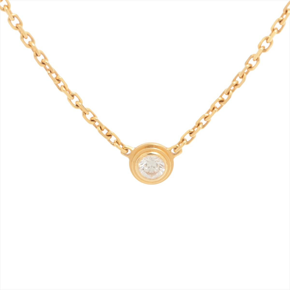 【中古】カルティエ ダムール XS ダイヤ ネックレス 750(YG) 2.2g