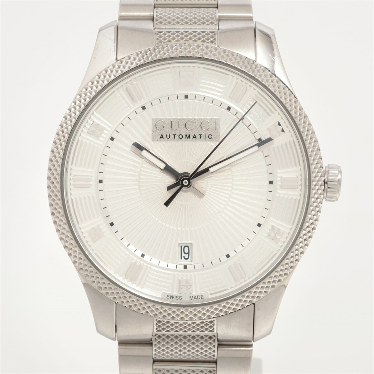 【中古】グッチ エリクス 126.3 SS SS AT シルバー文字盤