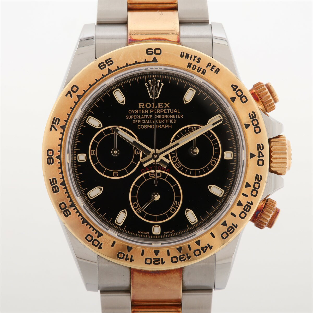 【中古】ロレックス コスモグラフデイトナ 116503 SS×YG SS×YG AT 黒文字盤 プッシ...