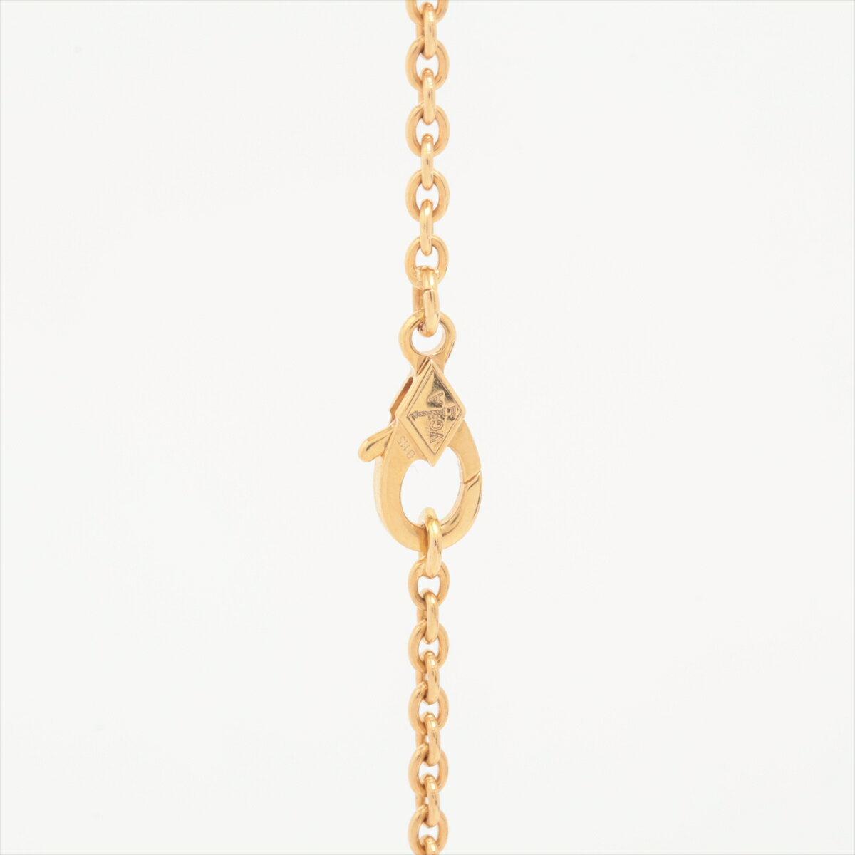 【中古】ヴァンクリーフ&アーペル ピュア アルハンブラ オニキス ネックレス 750(YG) 8.7g