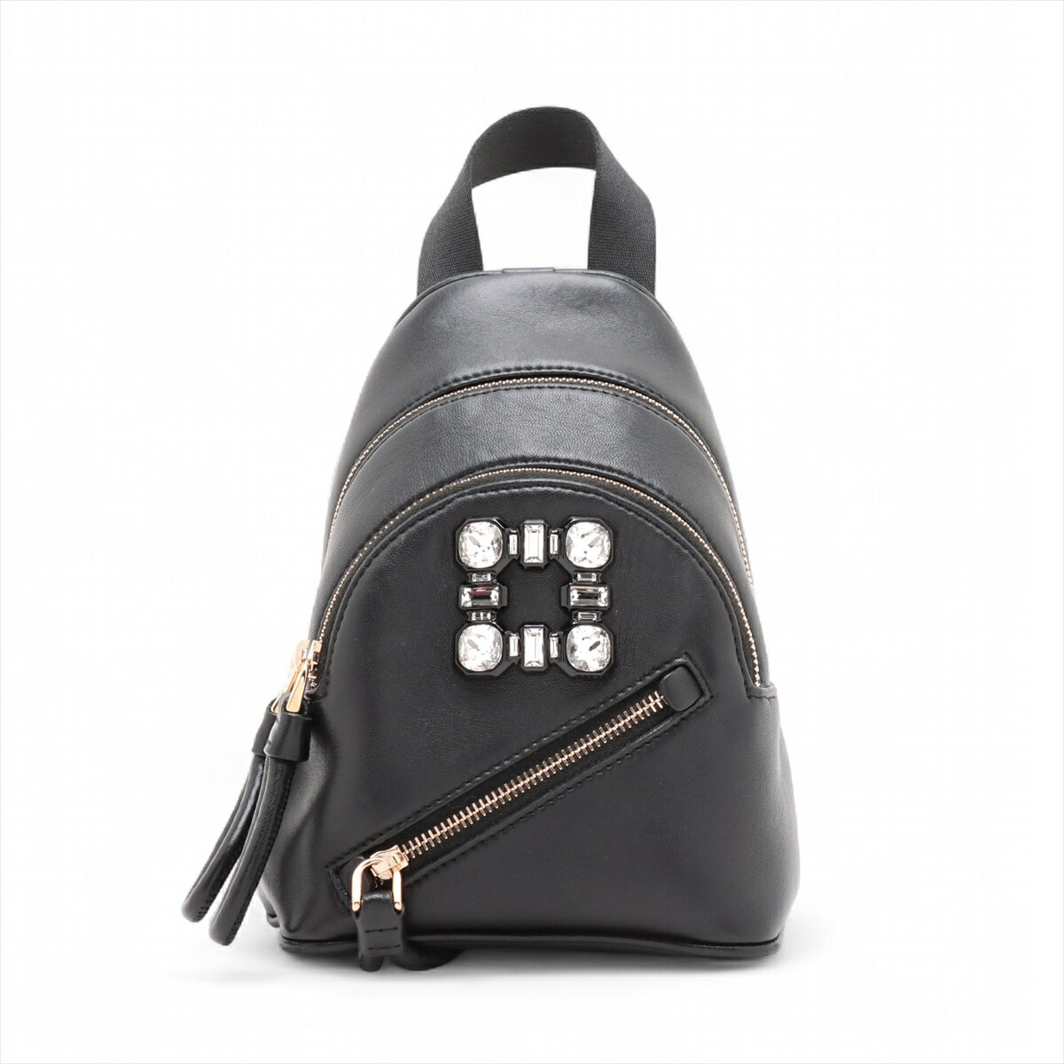 【中古】ロジェヴィヴィエ レザー ボディバッグ ブラック