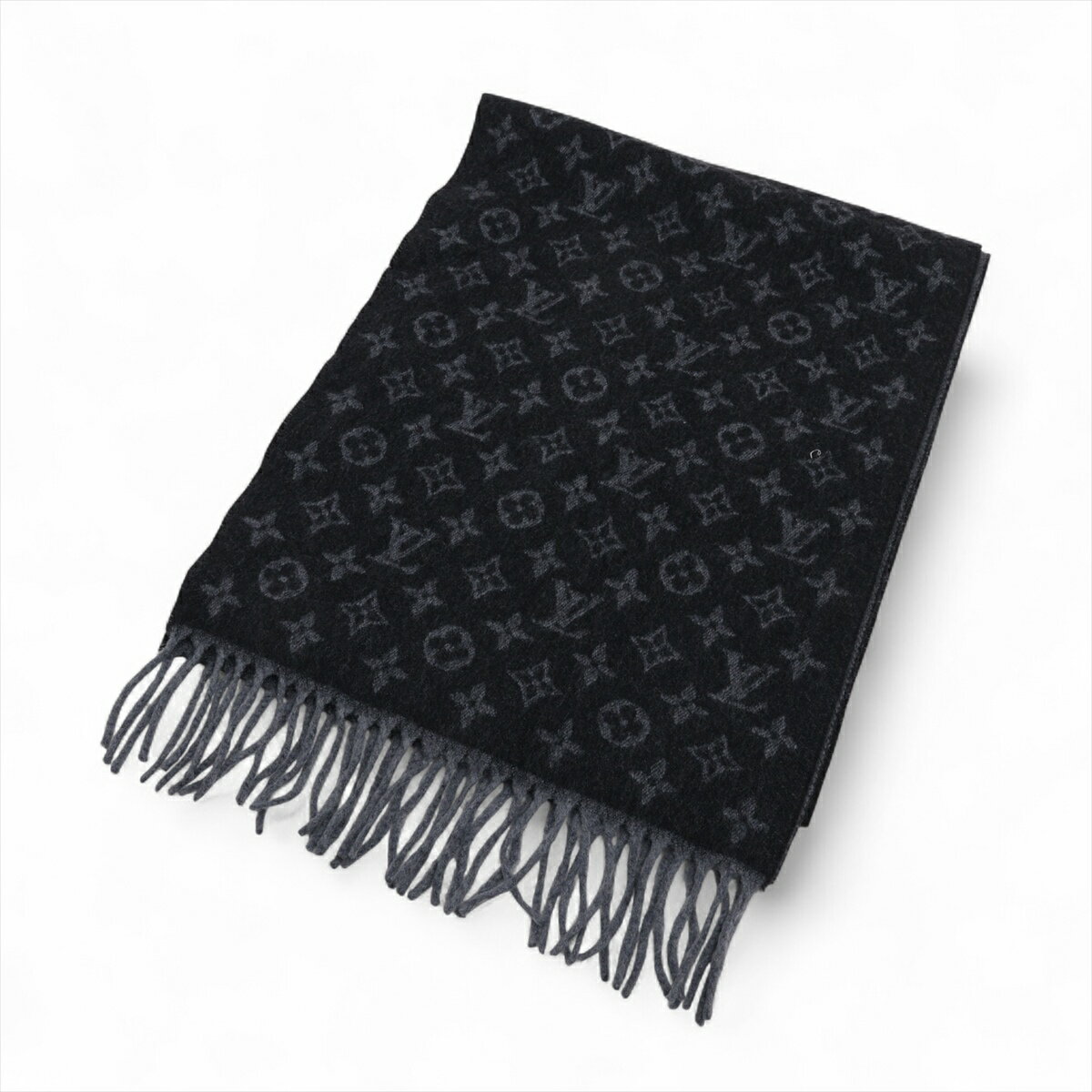 【中古】ヴィトン M71607 エシャルプ モノグラム グラディエント GT1129 マフラー ウール×カシミヤ ブ..