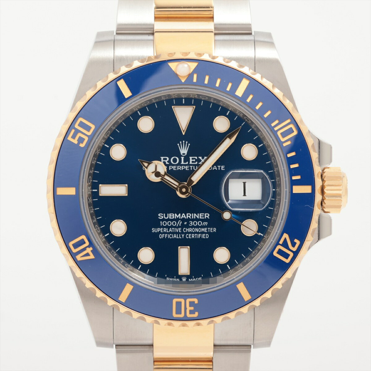 【中古】ロレックス サブマリーナーデイト 126613LB SS×YG SS×YG AT 青文字盤