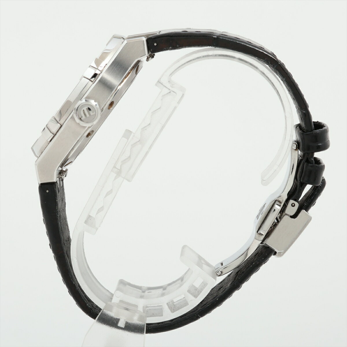 【中古】モーリスラクロア アイコン SS SS×革 AT 黒文字盤 AI6007-SS001-30-1