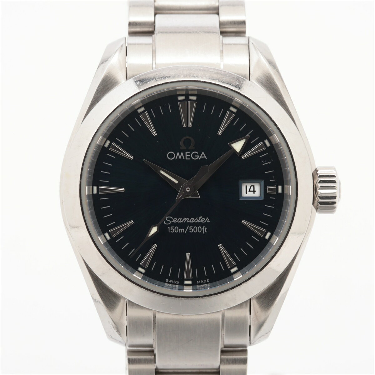 【中古】オメガ シーマスター アクアテラ 150M 2577.80 SS SS QZ 青文字盤