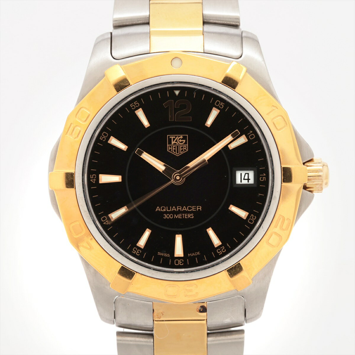 【中古】タグホイヤー アクアレーサー GP×SS GP×SS QZ 黒文字盤 あまりごま2 WAF1123