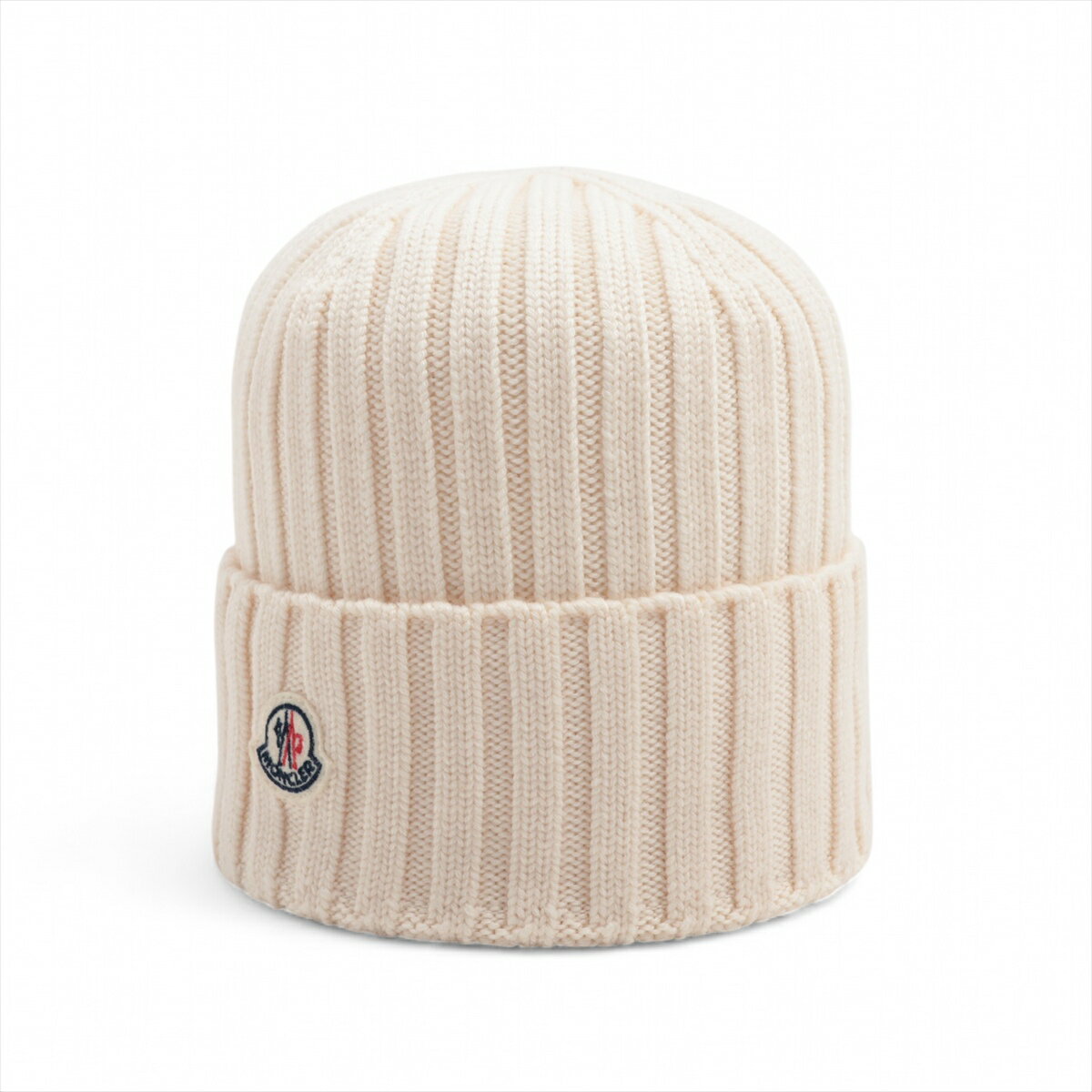 【中古】モンクレール BERRETTO TRICOT ニットキャップ ウール アイボリー