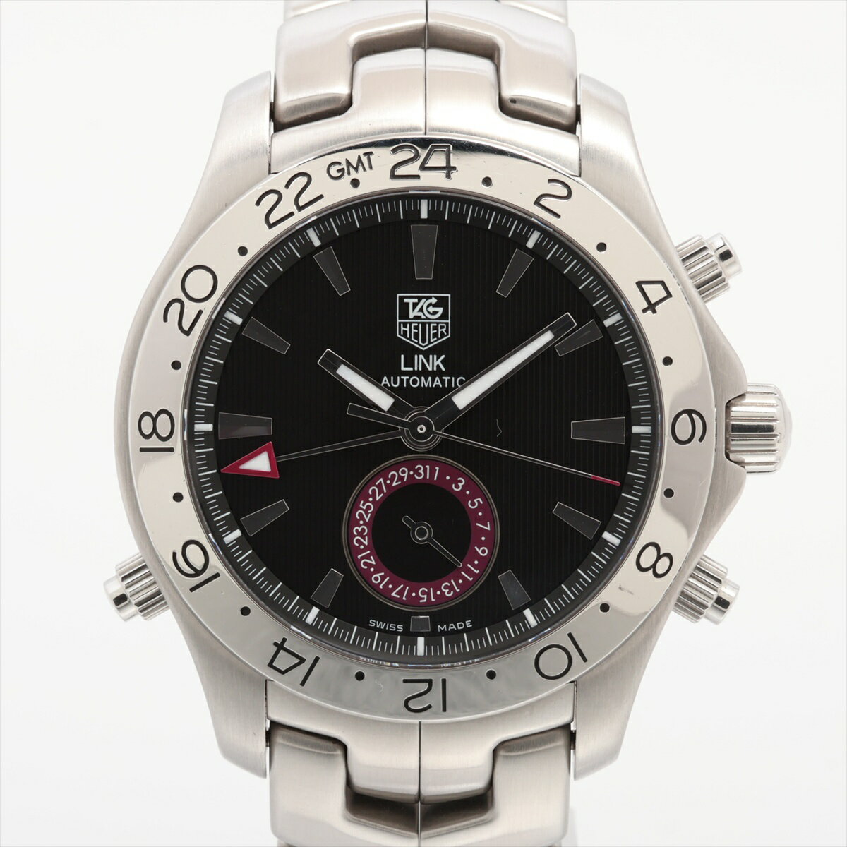 【中古】タグホイヤー リンク WJF2115 SS SS AT 黒文字盤 あまりごま3