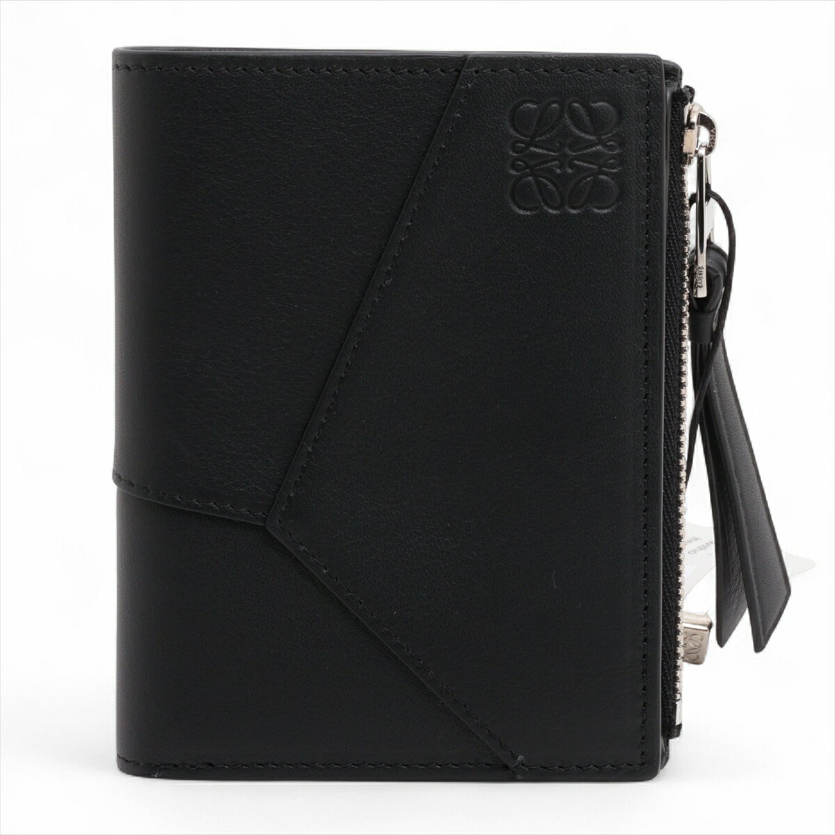 【中古】ロエベ パズル レザー コンパクトウォレット ブラック(4)