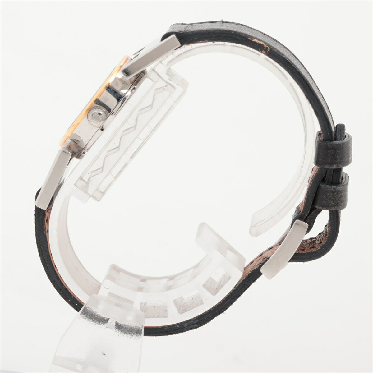 【中古】エルメス パプリカ PA1.220 SS SS×革 QZ グレー文字盤