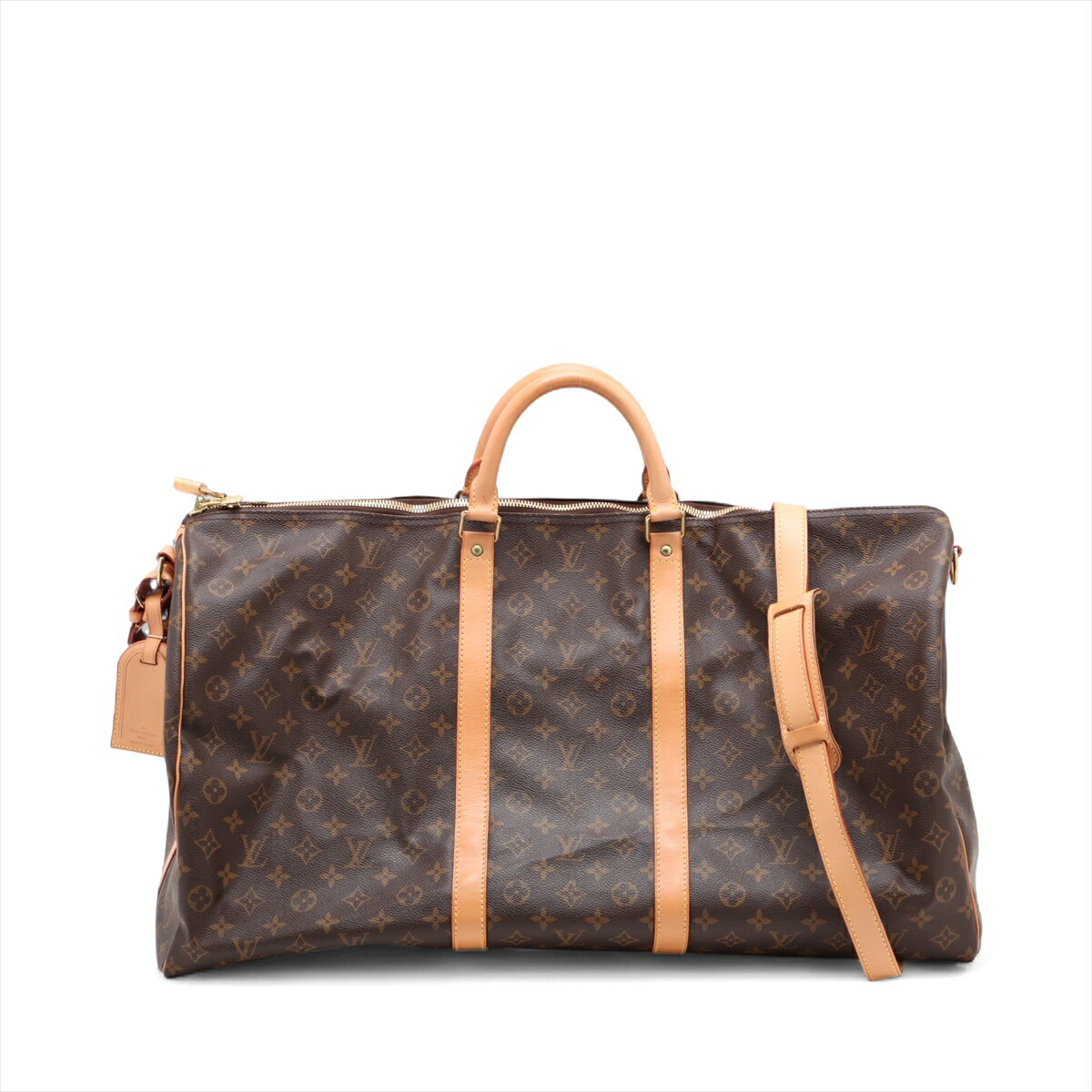 【中古】ヴィトン モノグラム キーポルバンドリエール60 M41412 ブラウン