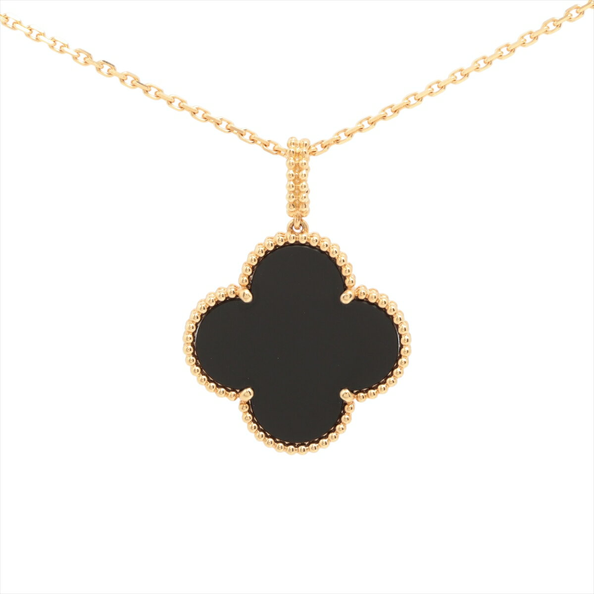 【中古】ヴァンクリーフ&アーペル マジックアルハンブラ ロング オニキス ネックレス 750(YG) 16.3g VCARO49M00のサムネイル