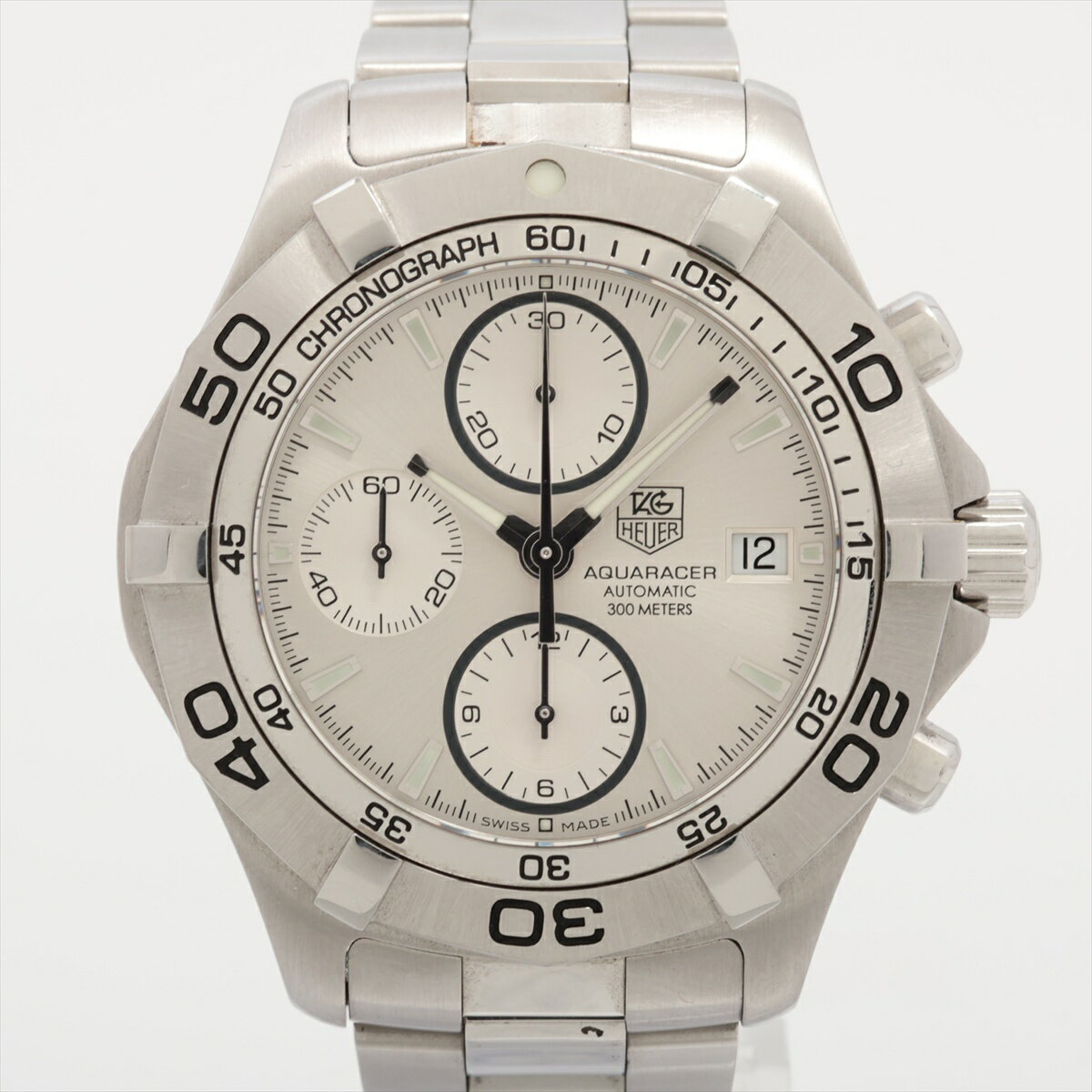 【中古】タグホイヤー アクアレーサー CAF2111.BA0809 SS SS AT シルバー文字盤 ...