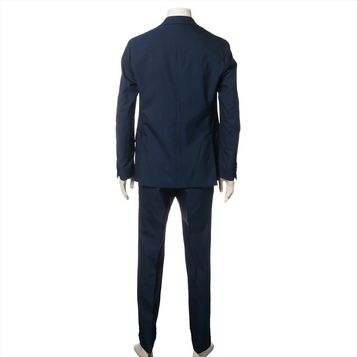 【中古】ラルディーニ ウール セットアップ 48 メンズ ブルー JK801AQ 裾上げ有