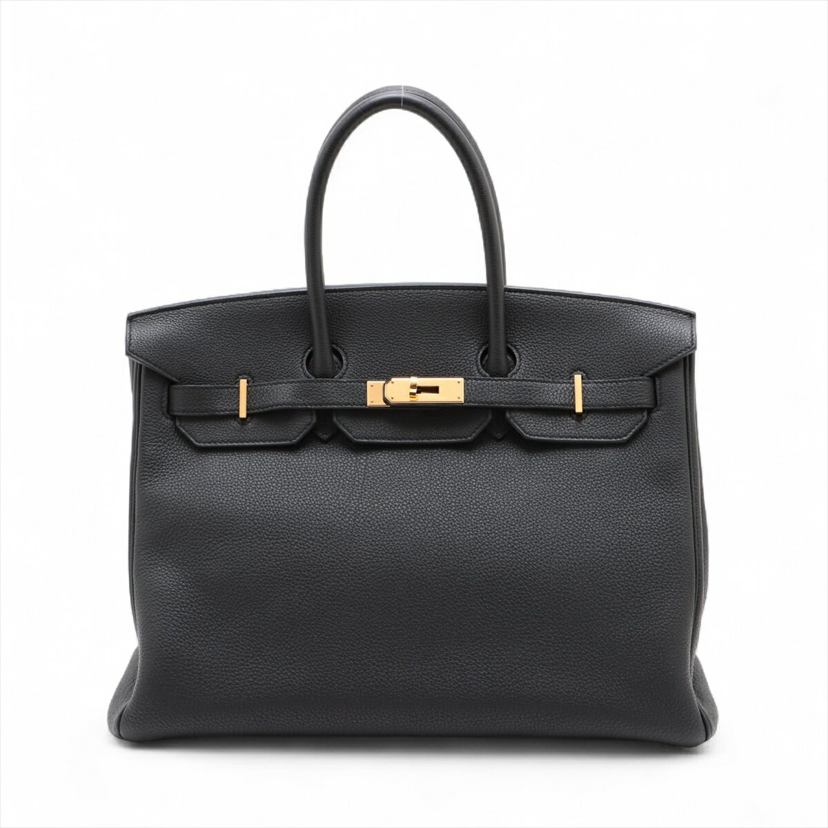 【中古】エルメス バーキン35 ルトゥルネ トゴ ブラック ゴールド金具 A:2017年