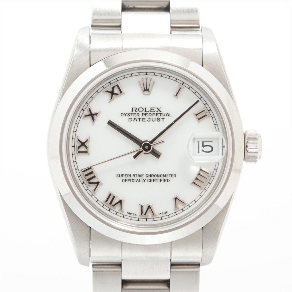 【中古】ロレックス デイトジャスト31 68240 SS SS AT 白文字盤
