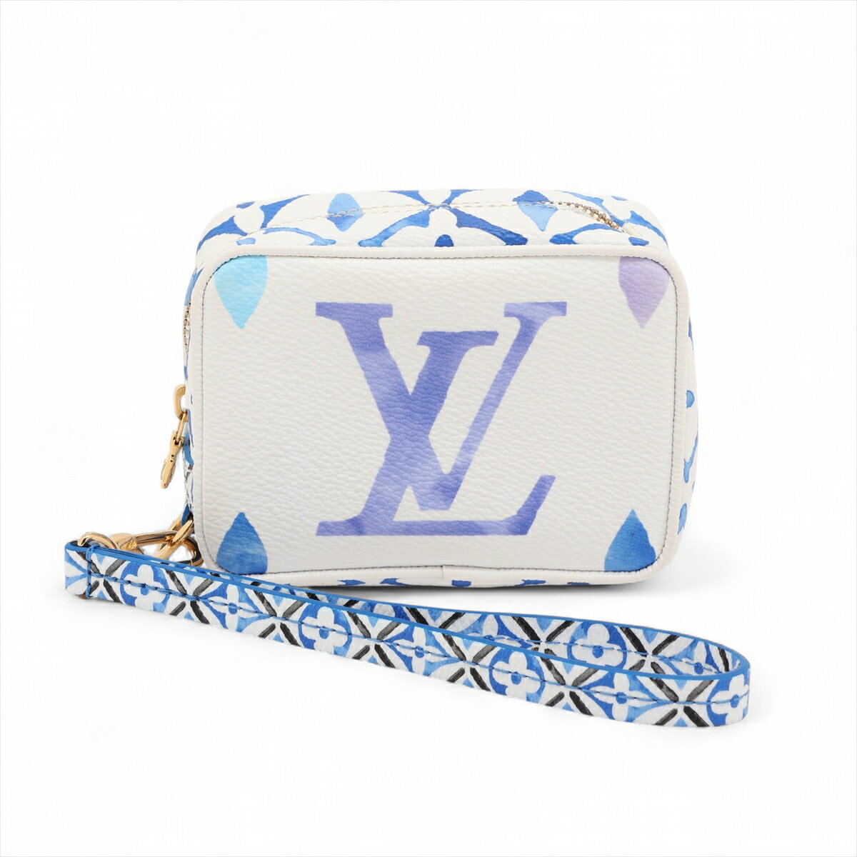 【中古】ヴィトン LVバイ ザ プール トゥルース・ワピティ M82416 ホワイト ポーチ RFID反応有