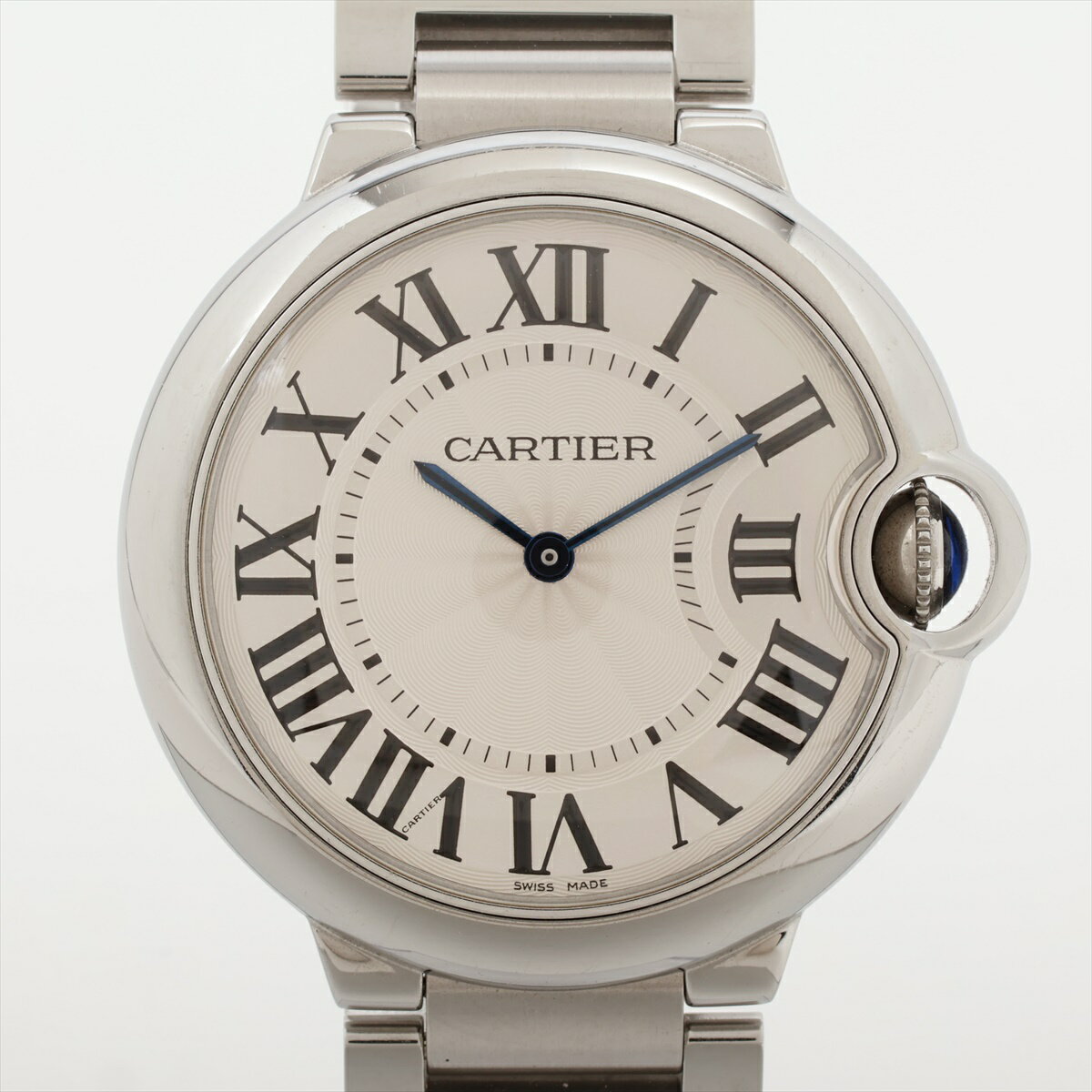 【中古】カルティエ バロンブルー W69011Z4 SS SS QZ シルバー文字盤 あまりごま3