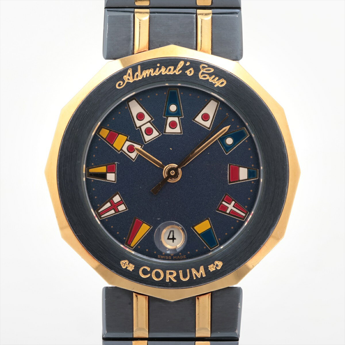 【中古】コルム アドミラルズカップ 39.610.31 V-52 SS×YG SS×YG QZ 青文字盤 あまりごま3