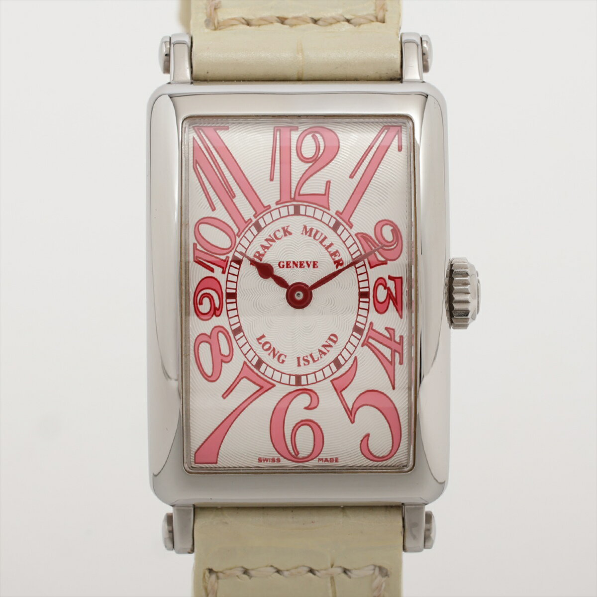 【中古】フランクミュラー ロングアイランド 902QZJ SS SS×革 QZ シルバー文字盤