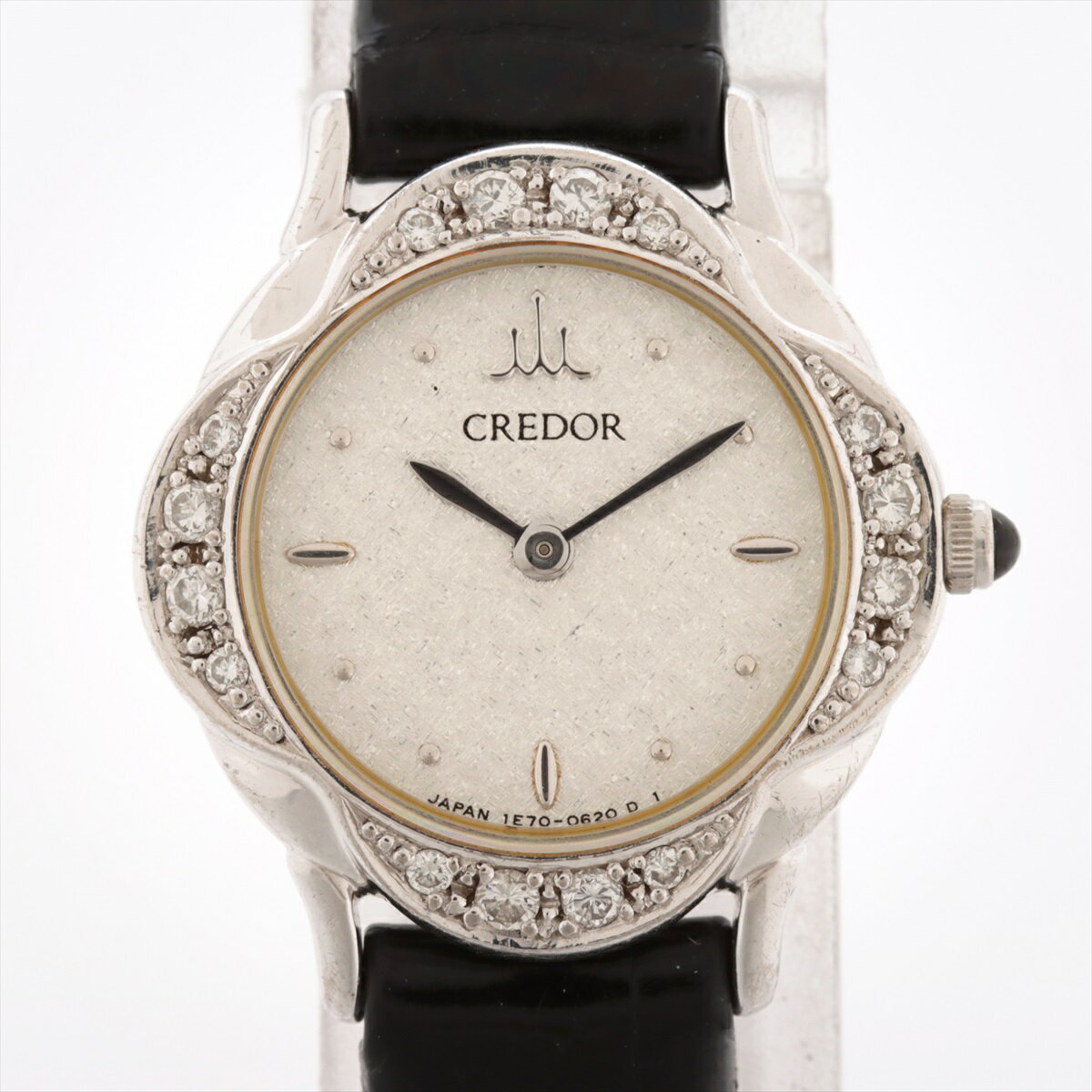 【中古】セイコー WG WG×革 QZ シルバー文字盤 1E70-0290