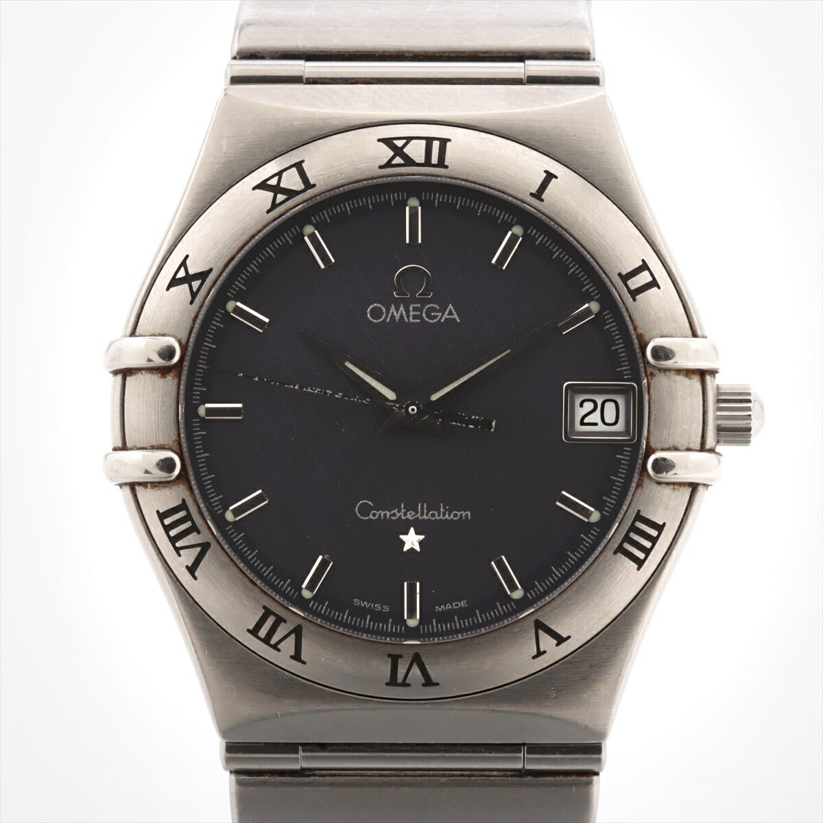【中古】オメガ コンステレーション 1512.40 SS SS QZ グレー文字盤
