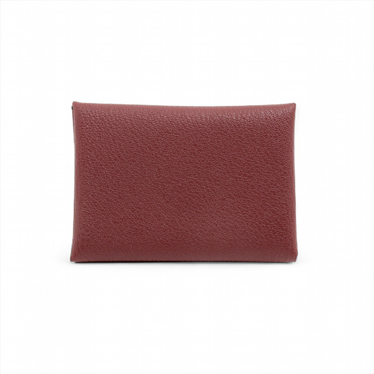 【中古】エルメス カルヴィ デュオ シェブルミゾル コインケース ヴァーミリオン シルバー金具 W:2024年