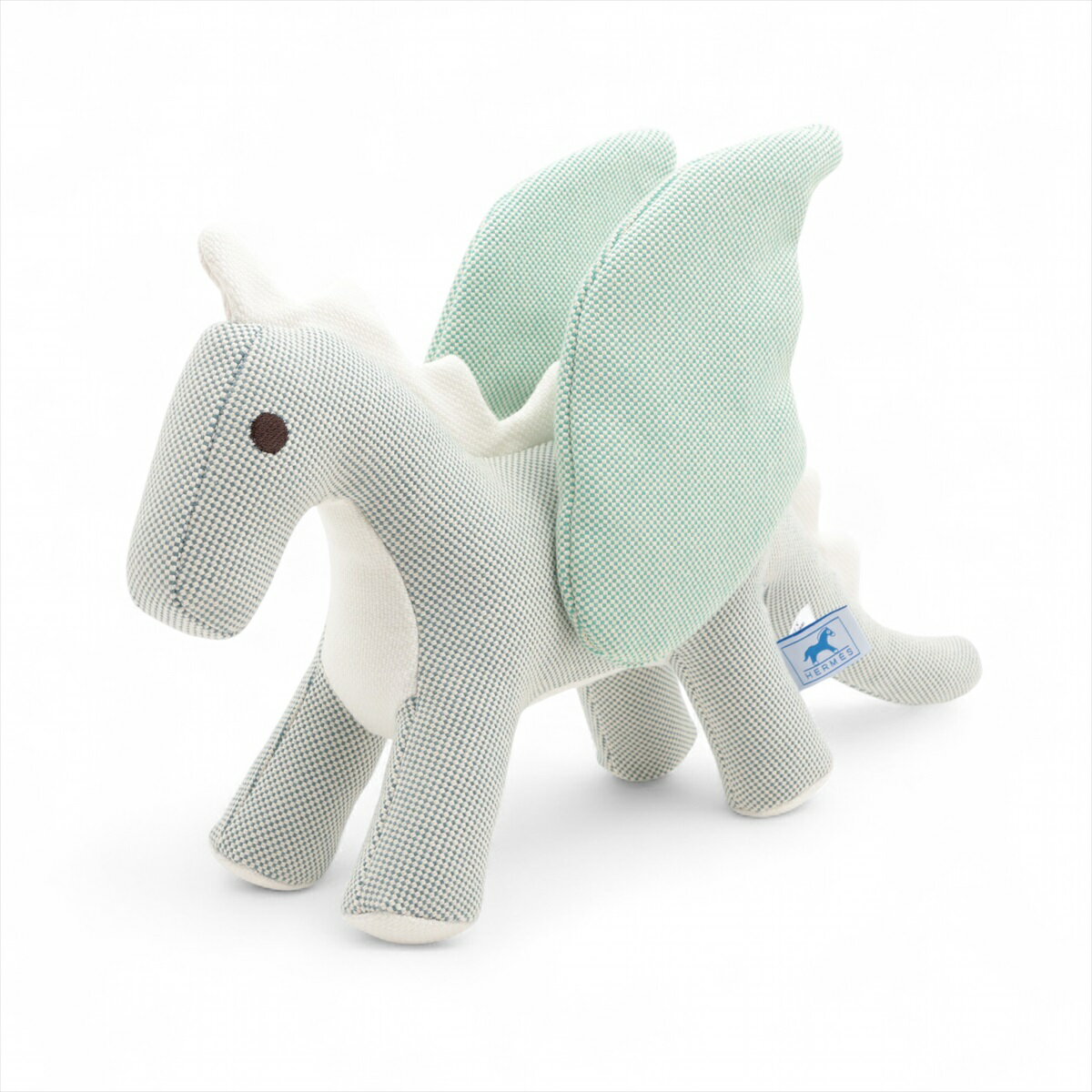 【中古】エルメス エポペ ぬいぐるみ コットン グリーン