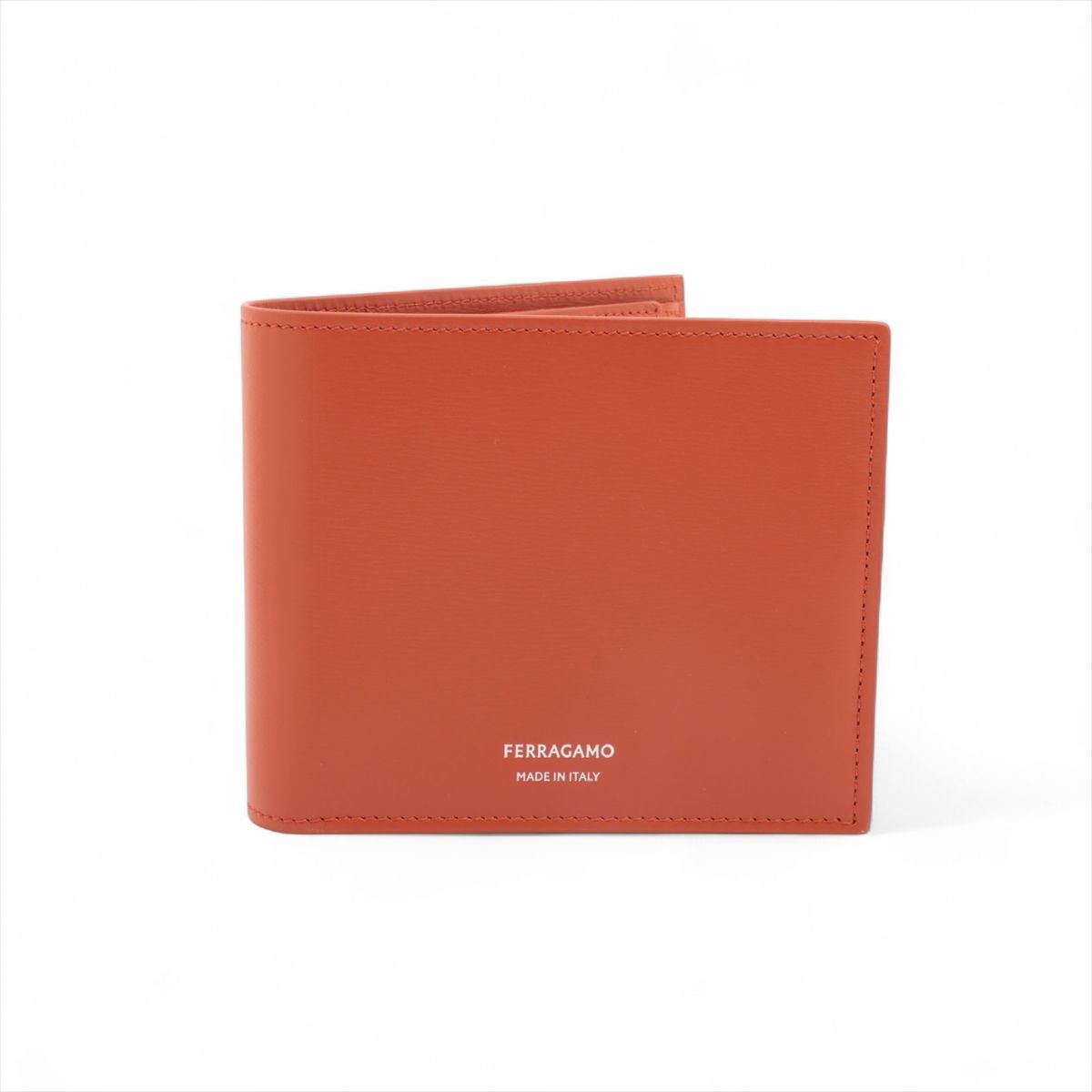 Other - 【中古】フェラガモ レザー コンパクトウォレット オレンジ