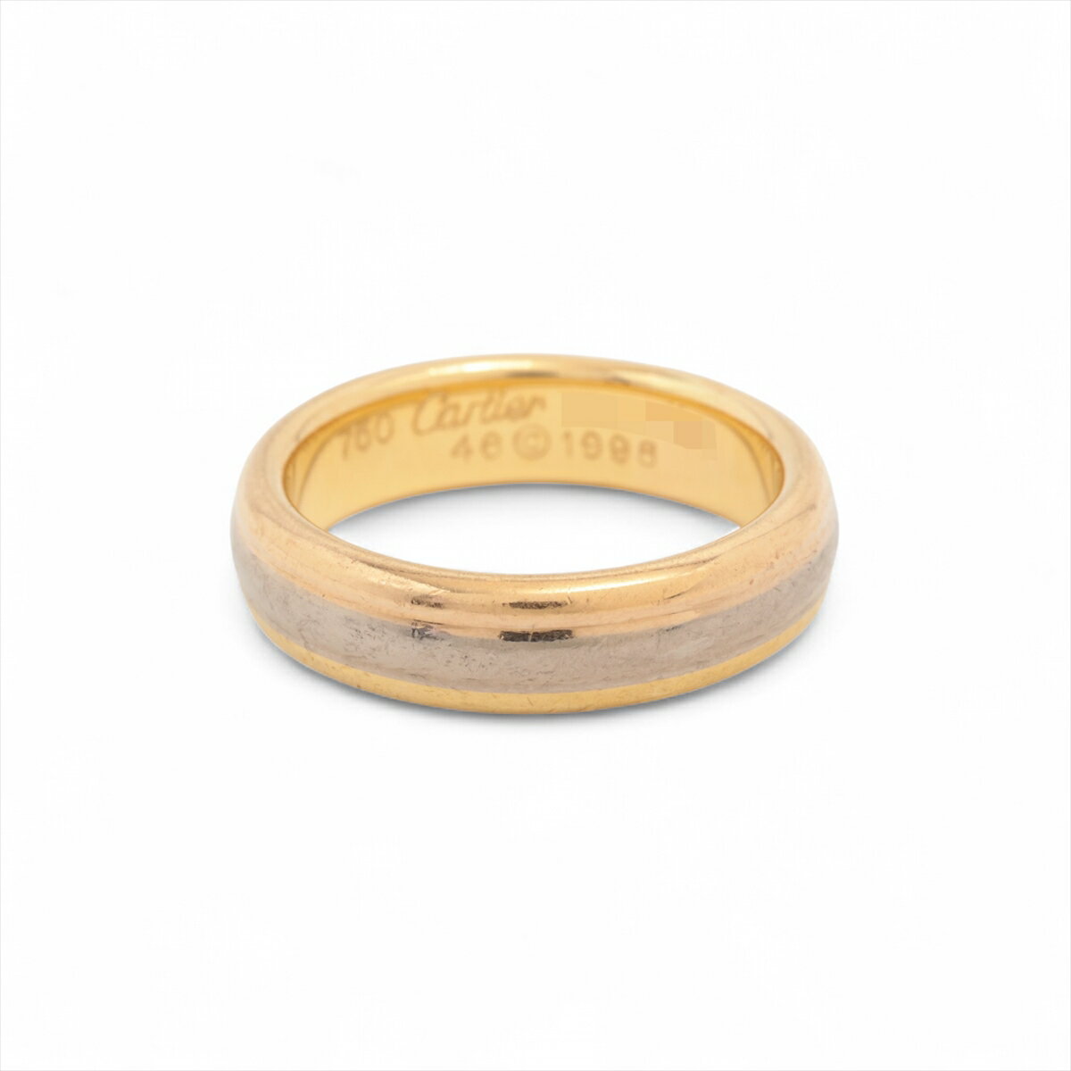 【中古】カルティエ スリーカラー リング 750(YG×PG×WG) 5.3g 46