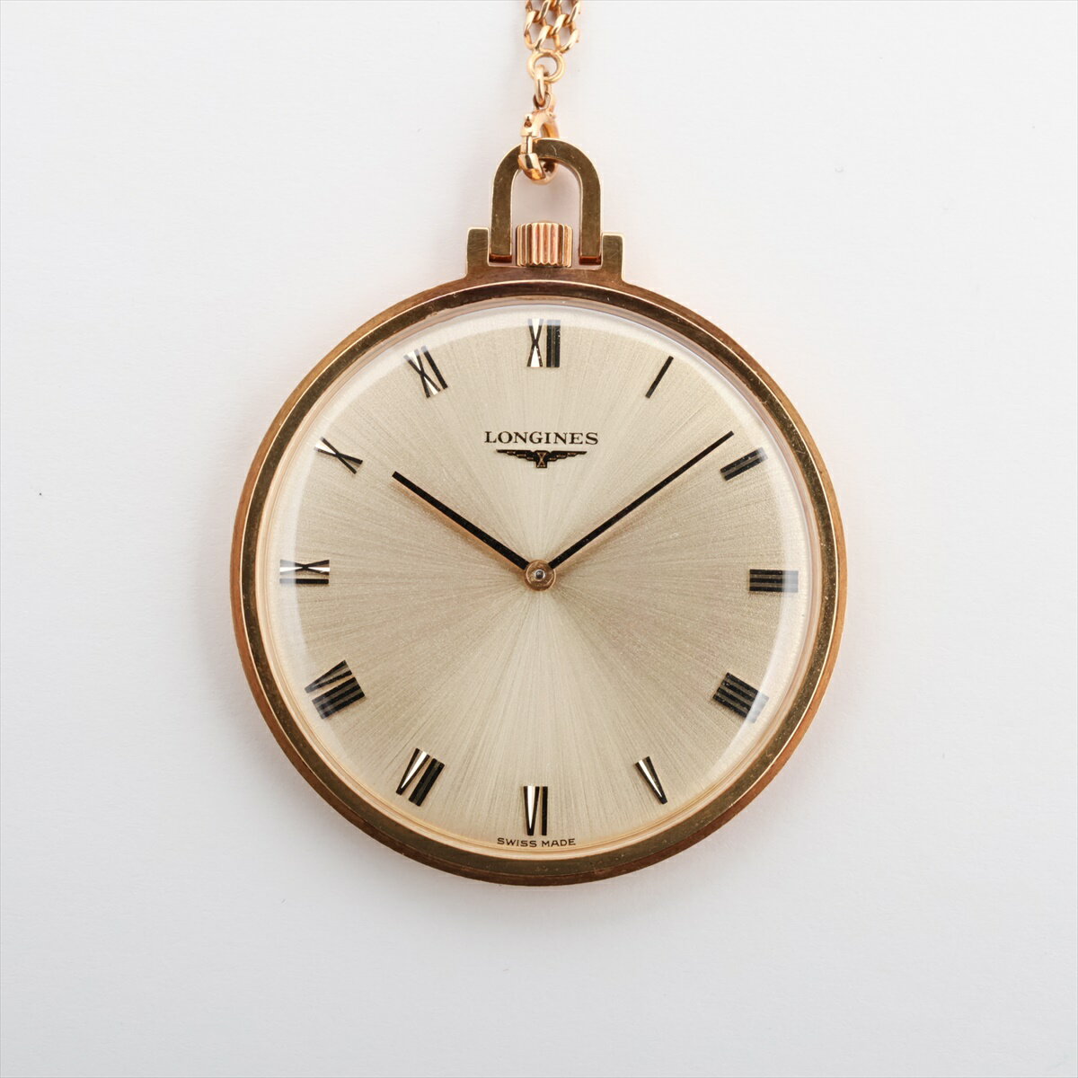 【中古】ロンジン YG 手巻き シャンパン文字盤