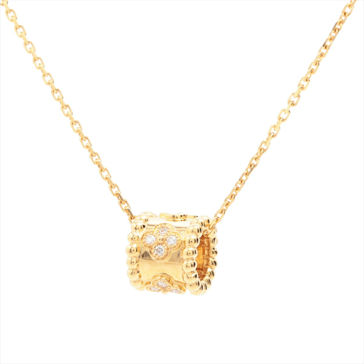 【中古】ヴァンクリーフ&アーペル ペルレ クローバー ダイヤ ネックレス 750(YG) 7.0g VCARO3YJ00 VCARO3YG00のサムネイル