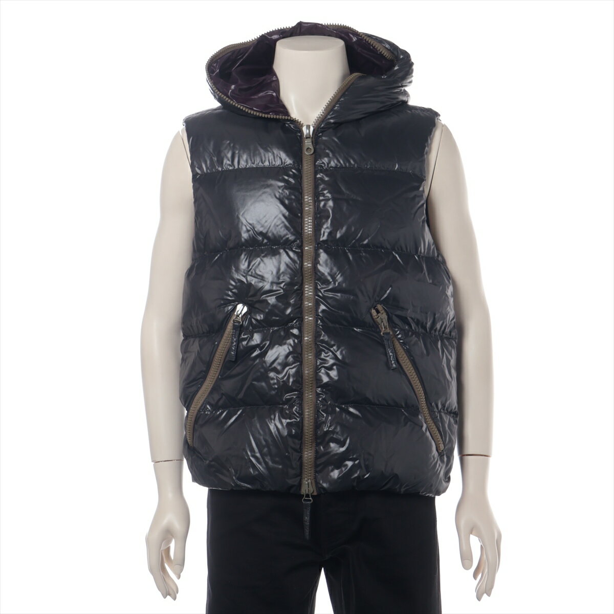 【中古】デュベティカ ナイロン ダウンベスト 48 メンズ グレー Aristeo