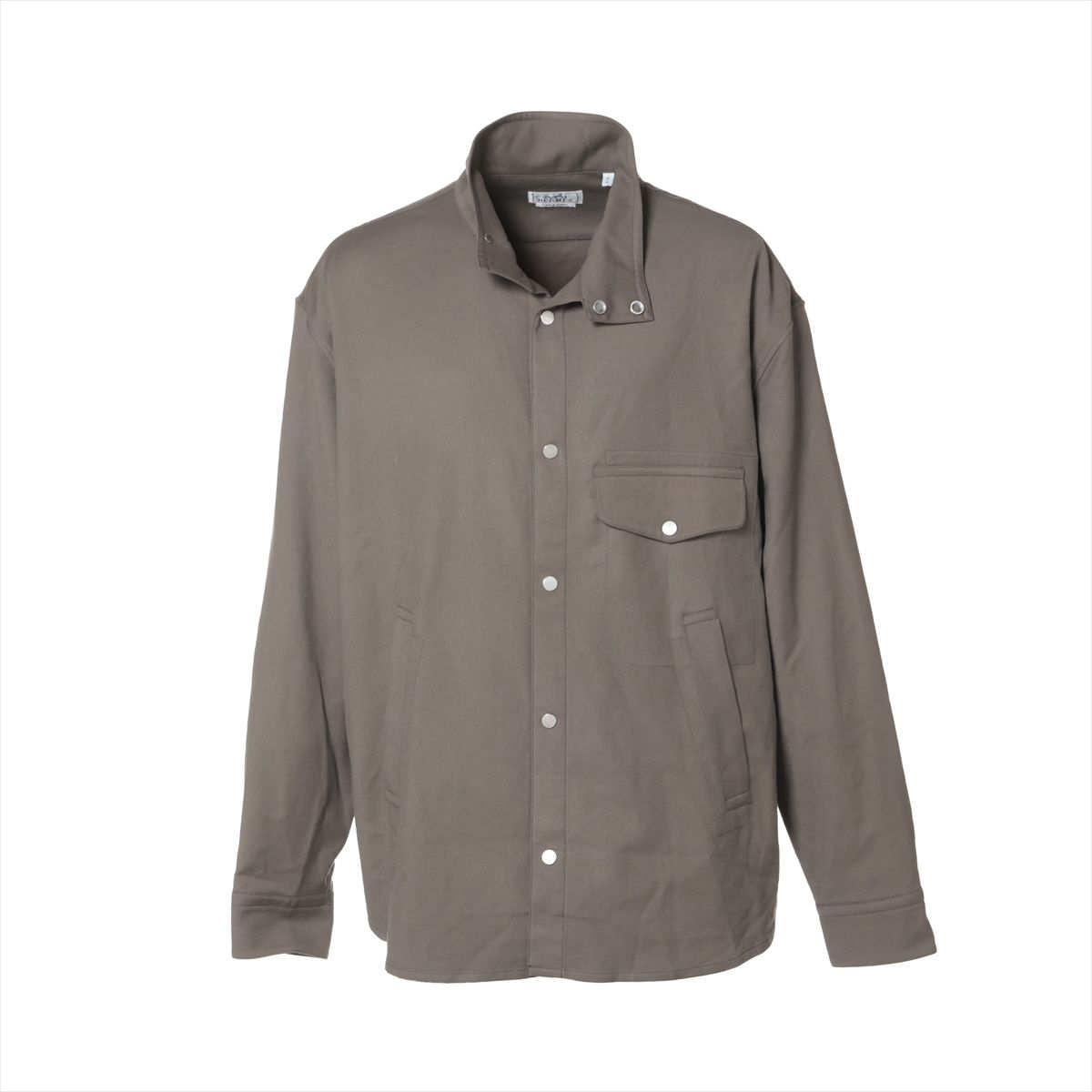 樂天商城 - 【中古】エルメス 24AW コットン ジャケット 41 メンズ カーキ セリエボタン ボクシーフィット オーバーラップポケット