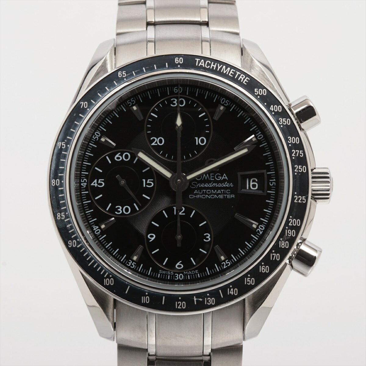 【中古】オメガ スピードマスター デイト クロノメーター 3210.50 SS SS AT 黒文字盤