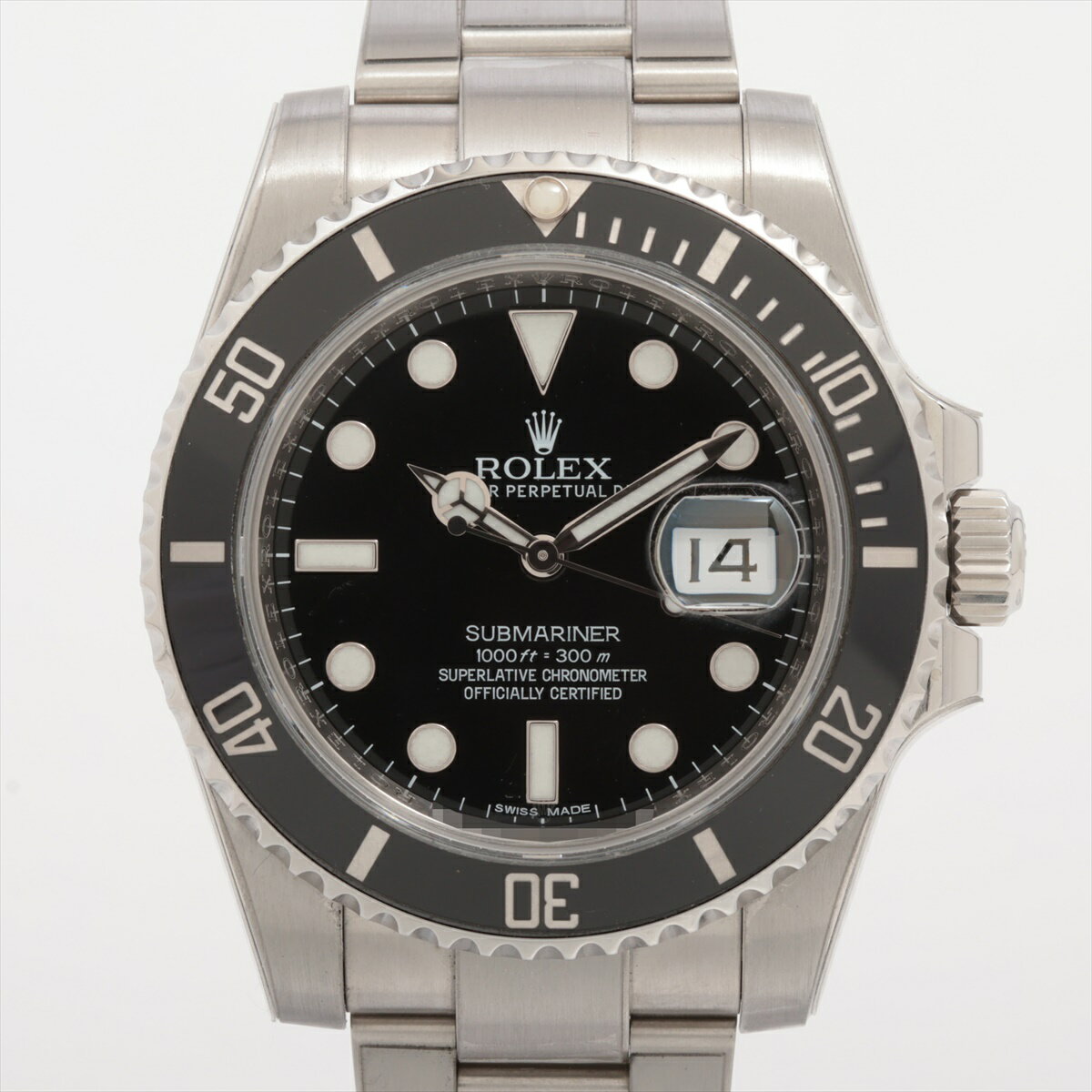 【中古】ロレックス サブマリーナーデイト 116610LN SS SS AT 黒文字盤 全体保護シ...