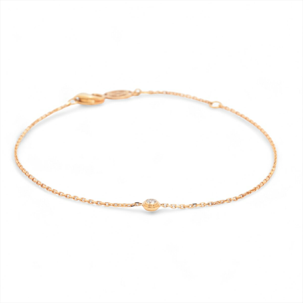 【中古】カルティエ ダムール XS ダイヤ ブレスレット 750(YG) 1.4g