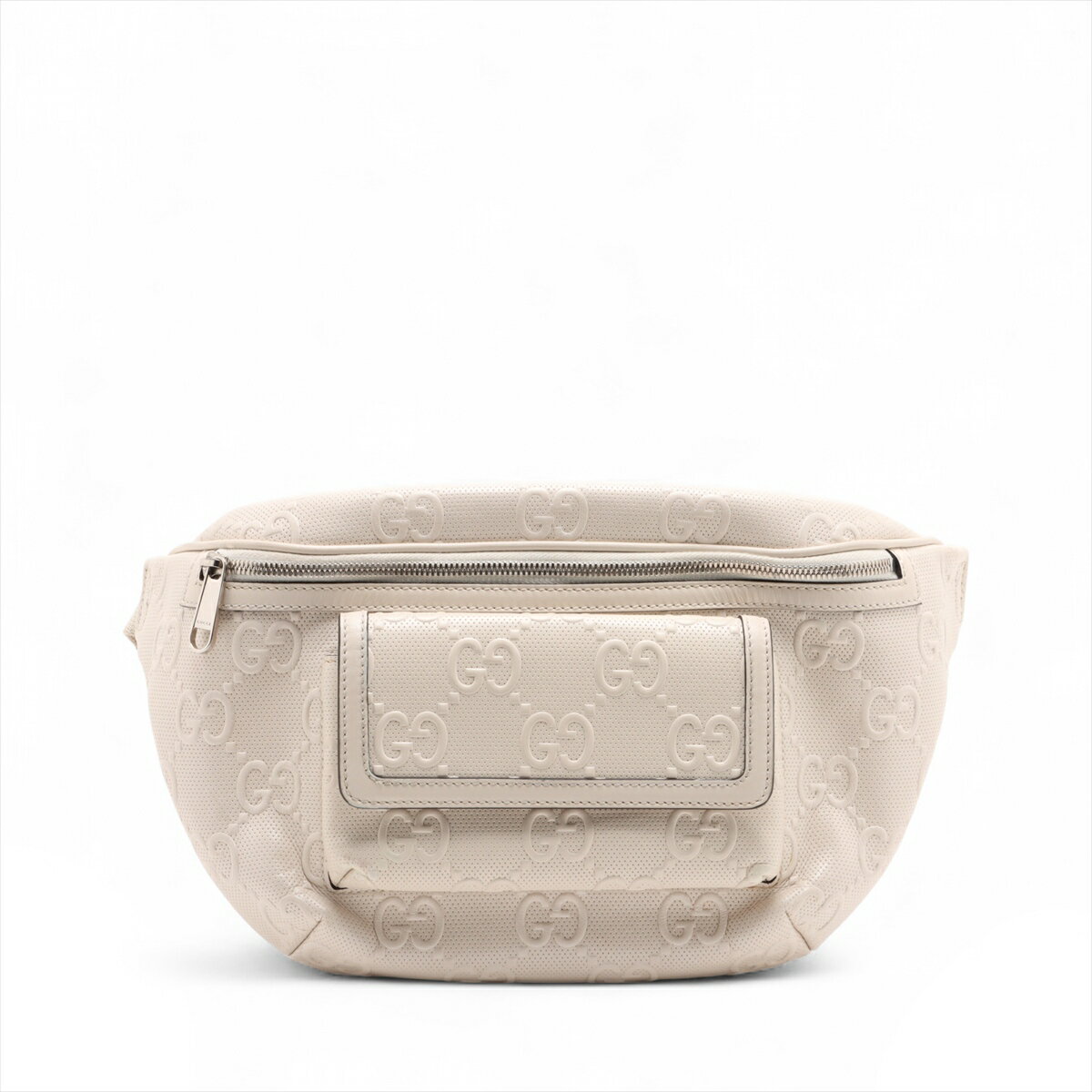 【中古】グッチ GGエンボス レザー ボディバッグ ホワイト 645093