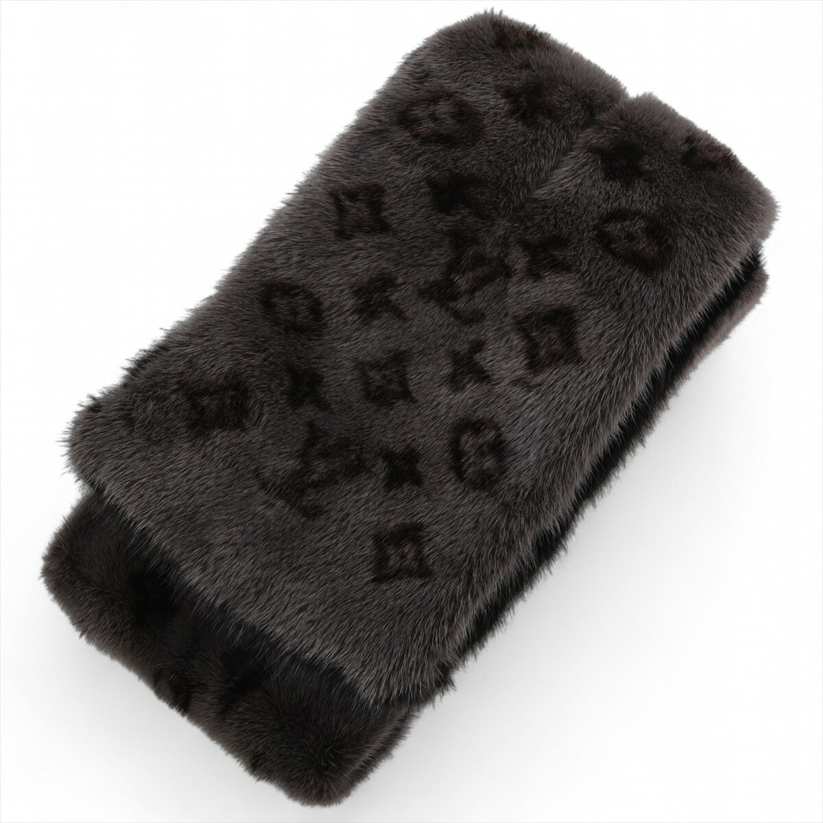 【中古】ヴィトン M75891 マフラー モノグラムリバース AL0199 マフラー シェアードミンク グレー