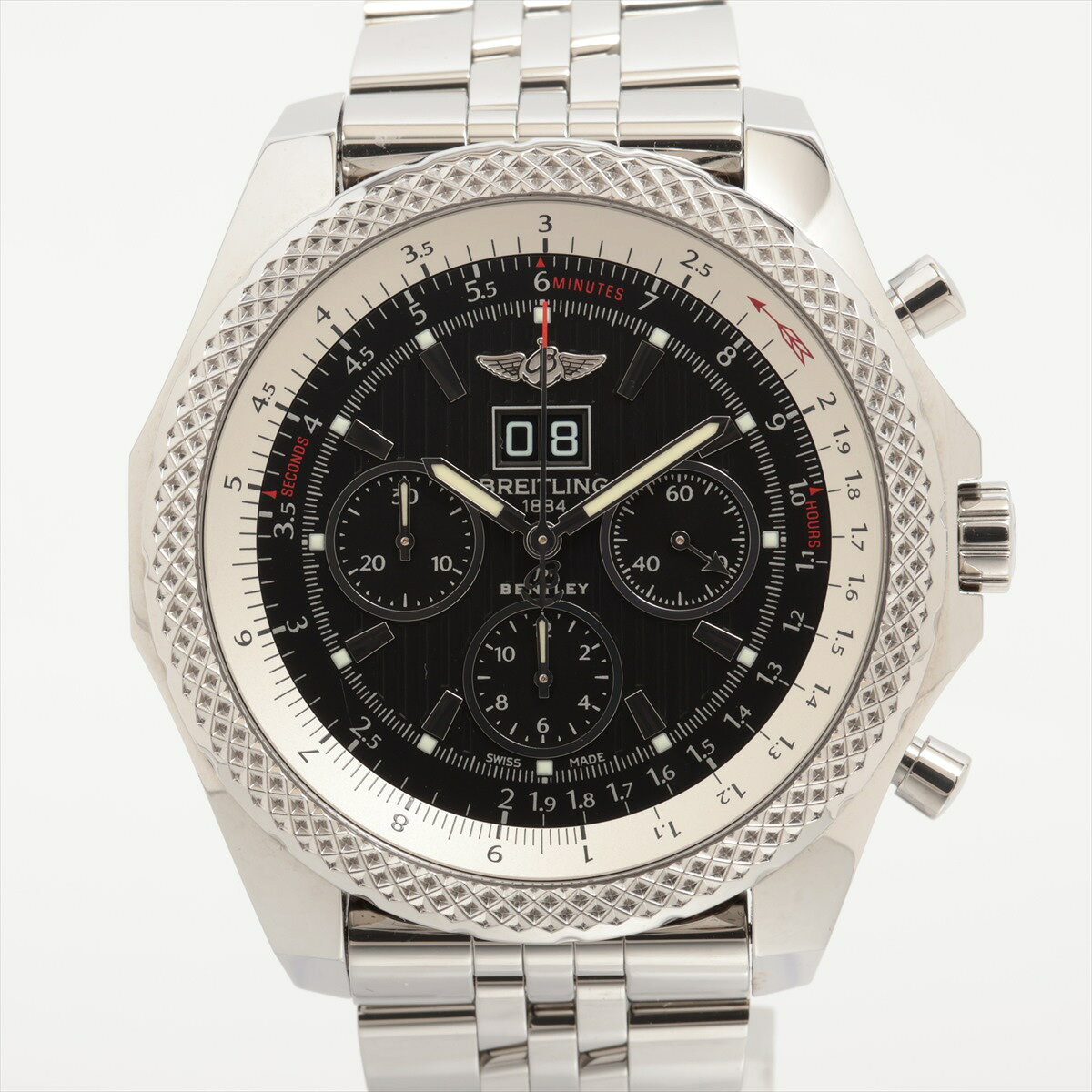 【中古】ブライトリング ベントレー6.75 スピード A44364 SS SS AT 黒文字盤 あまりごま2