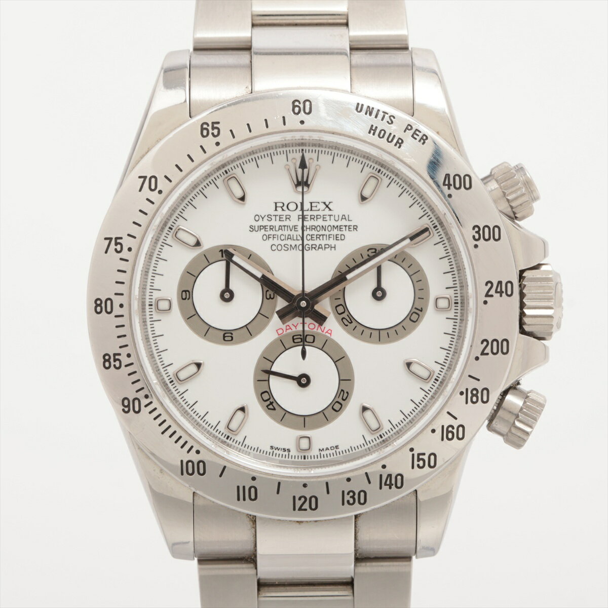 【中古】ロレックス コスモグラフデイトナ 116520 SS SS AT 白文字盤 あまりごま1