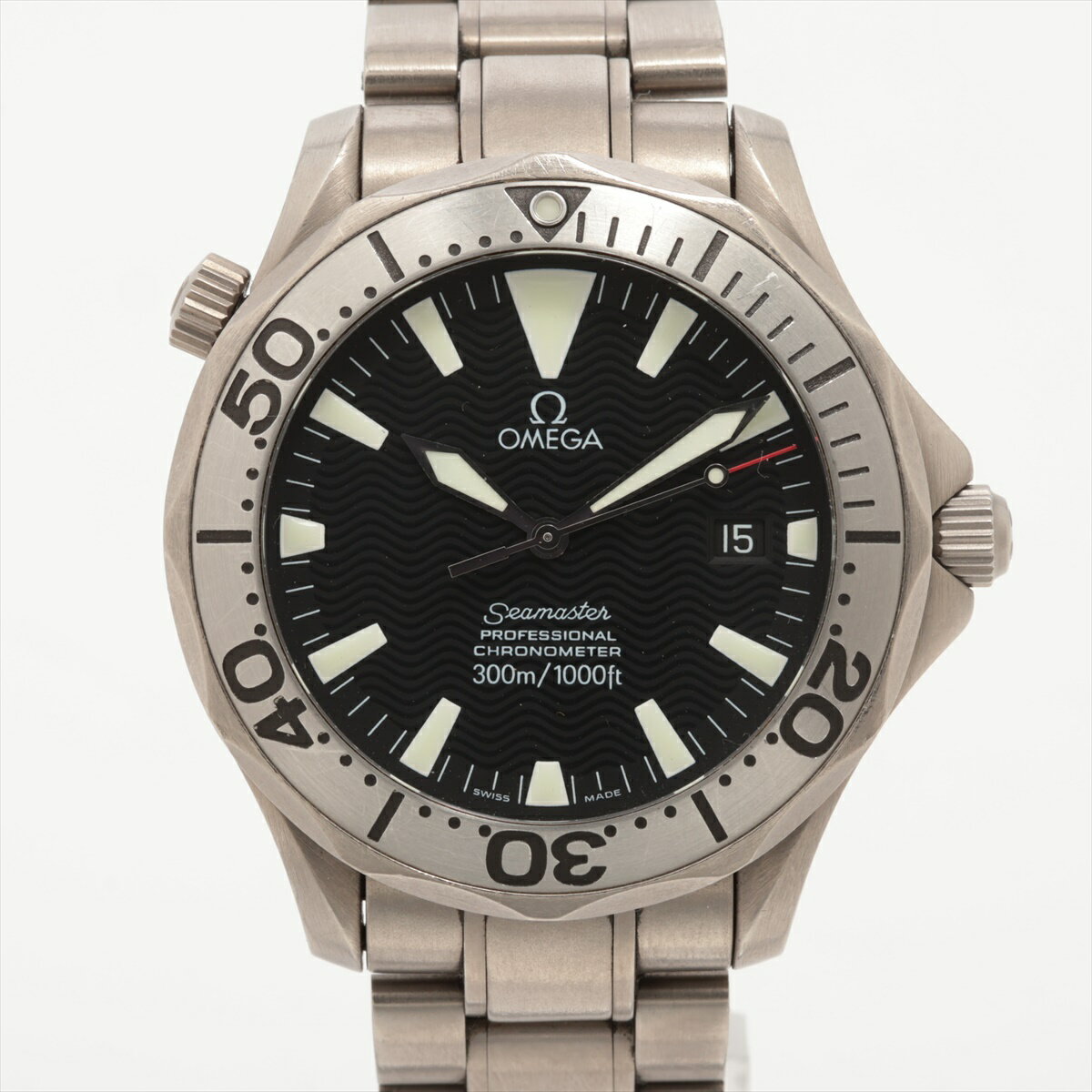 【中古】オメガ シーマスター 2231.50 TI TI AT 黒文字盤 あまりごま4