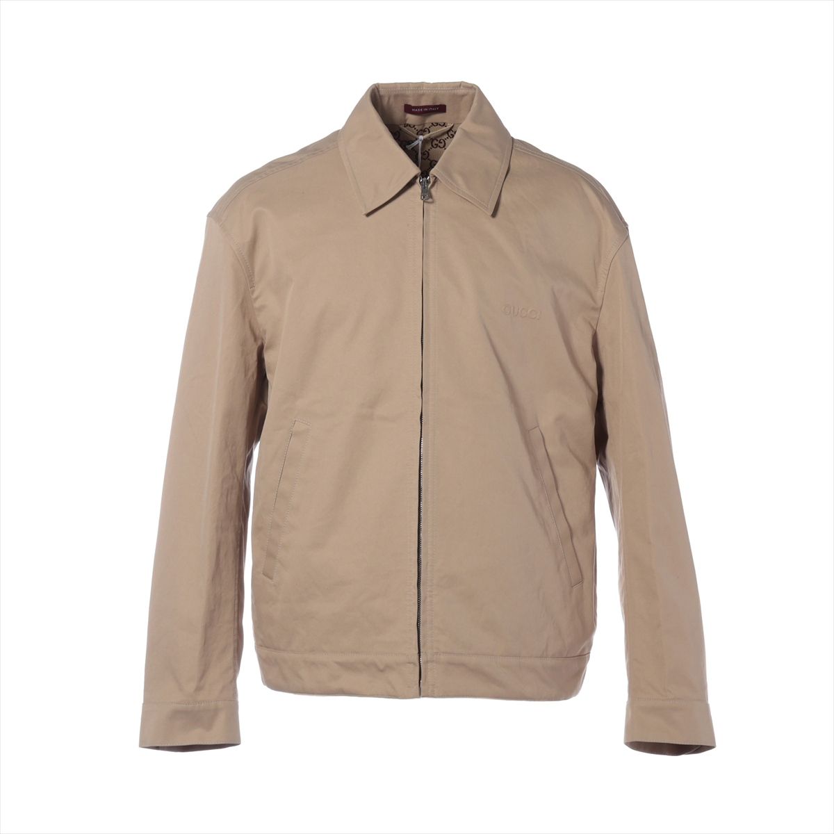 乐天商城 - 【中古】グッチ ウェブ 24SS コットン ジャケット 50 メンズ ベージュ 784180