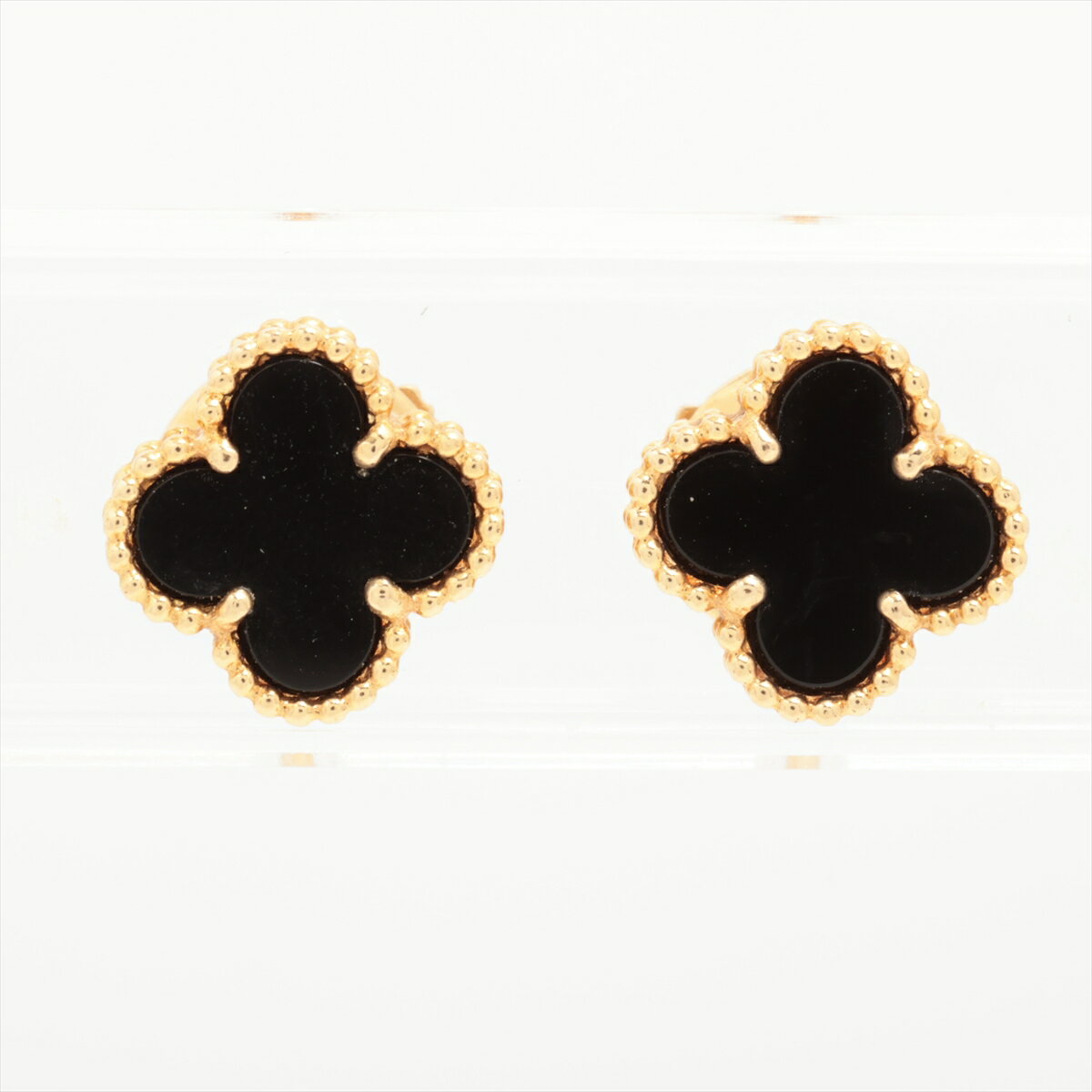 【中古】ヴァンクリーフ&アーペル スウィートアルハンブラ オニキス ピアス 750(YG) 2.5gのサムネイル